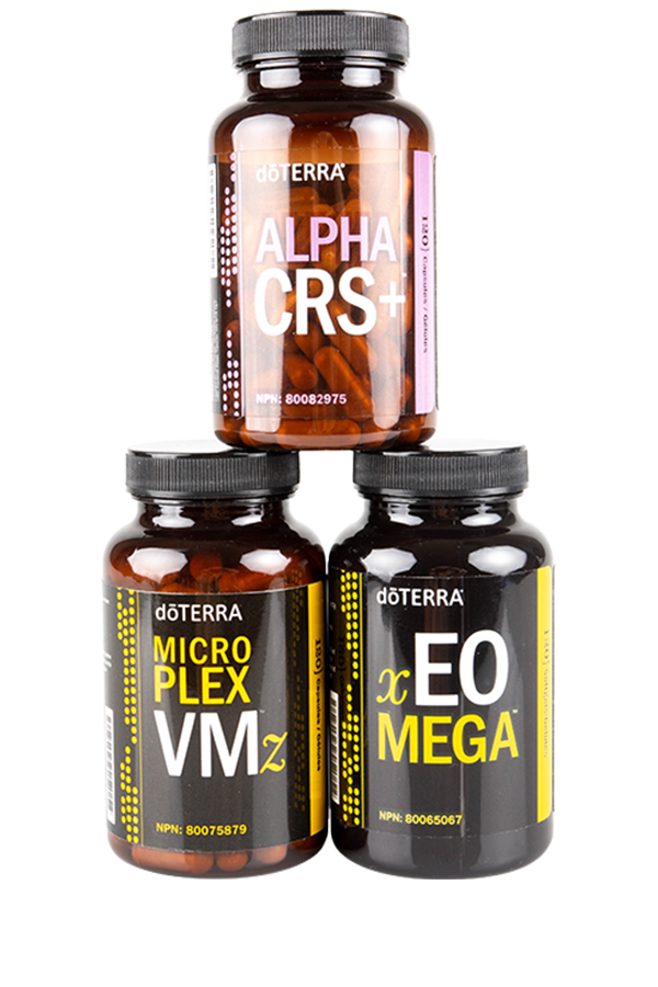 Los tres suplementos del Lifelong Vitality Pack doTERRA